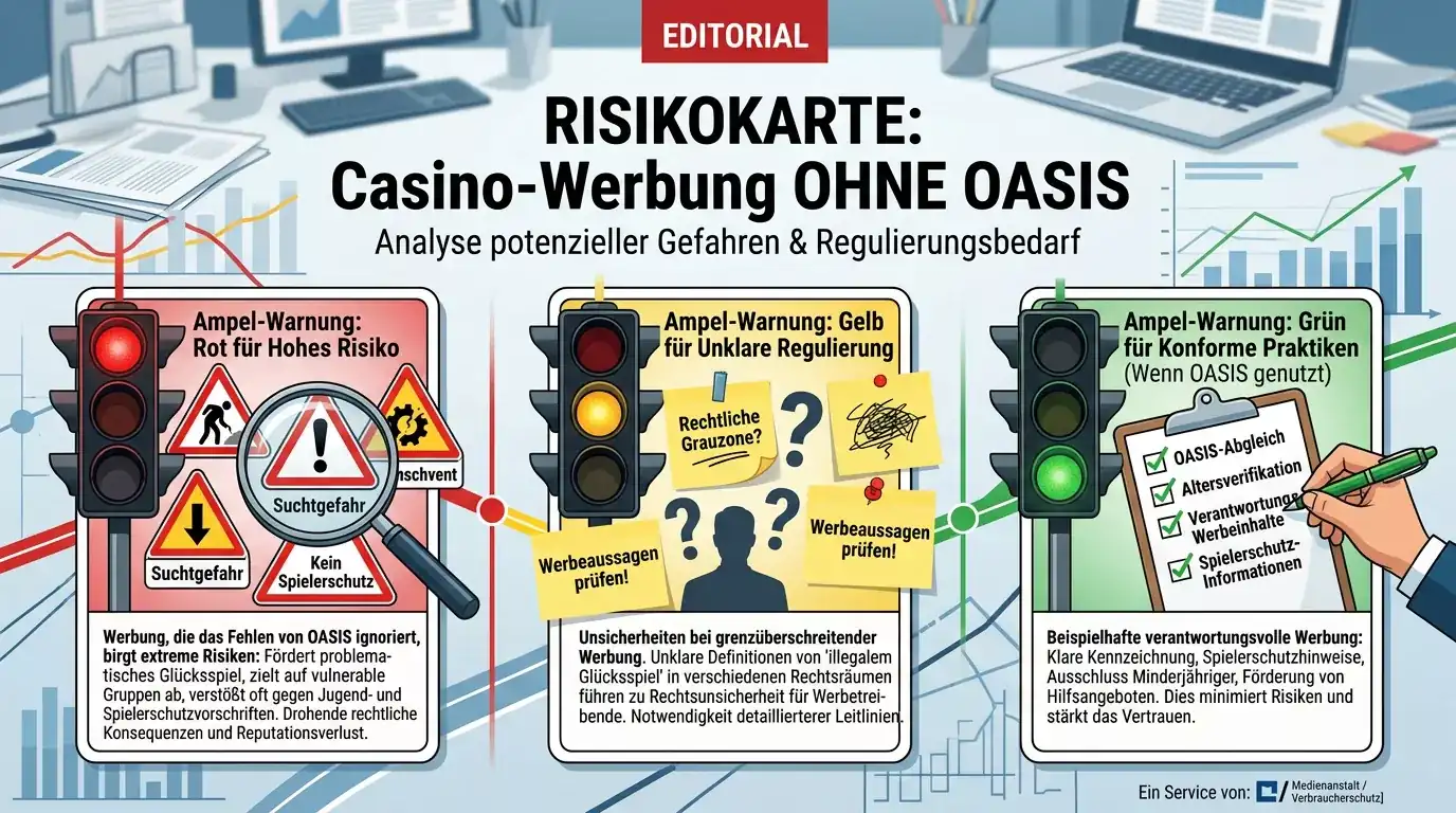 Risikokarte mit grünen, gelben und roten Prüfpunkten